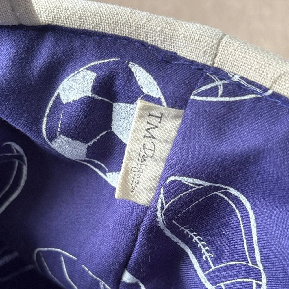 Canvas Tote with Football Player Design